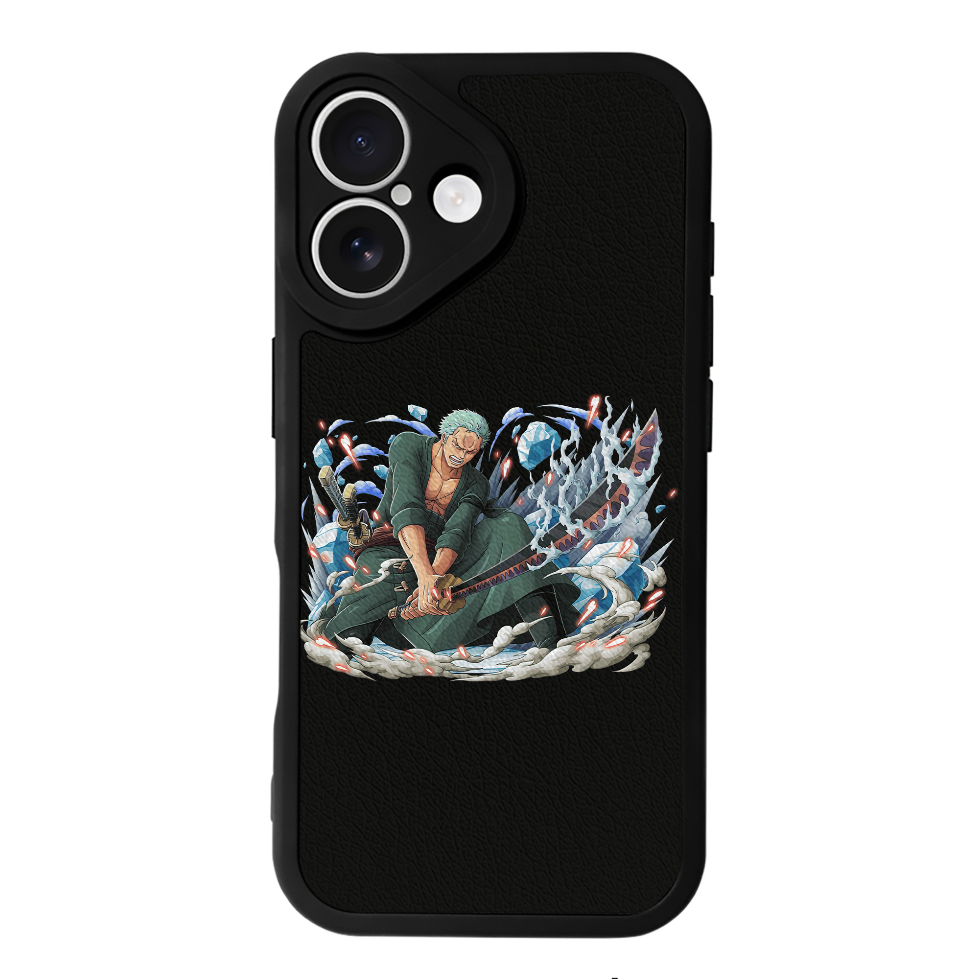 （画像用） ワンピース ロロノア・ゾロ ONE PIECE Roronoa Zoro 【iPhone 16シリーズ対応】シリコンスマホケース（レザー調） 材質：シリコン